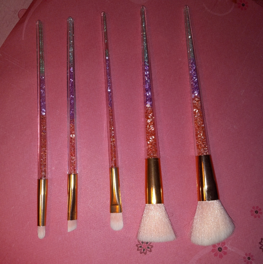 Mermaid Glitter Makeup Brush Set